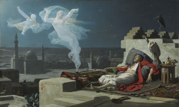 A Eunuch's Dream, 1874. Jean Lecomte du Nouÿ (French, 1842-1923). Oil on wood; framed: 54 x 74.5 x