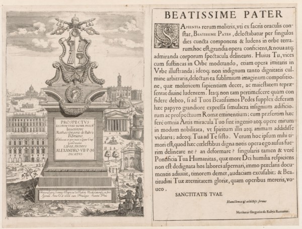 Frontispiece from "Prospectus Locurum Urbis Romae Insign[ium]