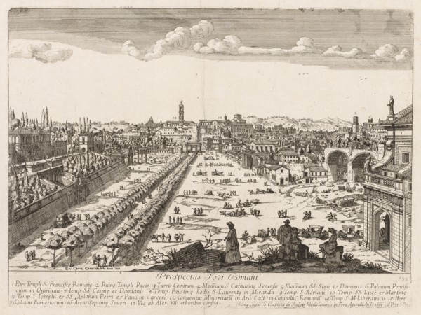 Foro Romano from "Prospectus Locurum Urbis Romae Insign[ium]