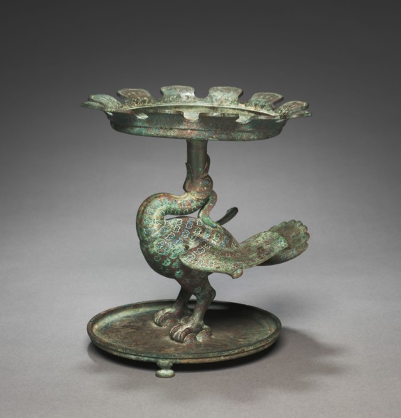 Shallow Basin Supported by a Bird (Bian), early 400s BC. China, Warring States period (475-221 BC).