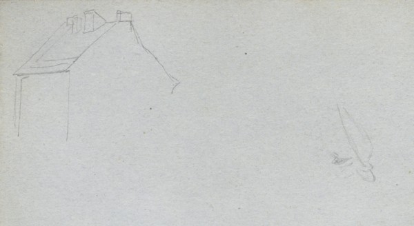 Sketchbook, page 54: Architecture Study. Ernest Meissonier (French, 1815-1891). Graphite