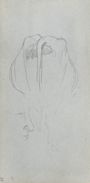 Sketchbook, page 33: Study of a Cow from Behind and Profile Study. Ernest Meissonier (French,