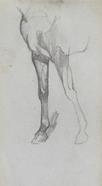 Sketchbook, page 66: Study of a Horse. Ernest Meissonier (French, 1815-1891). Graphite;