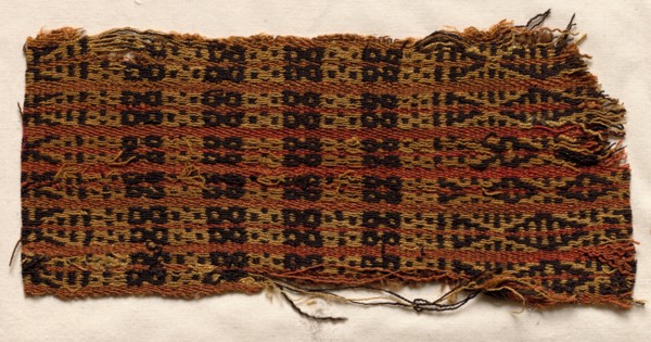 Textile fragment, c. 900 A.D.. Pre-Columbian, 10th century. Camelid fiber; overall: 25.5 x 11.5 cm