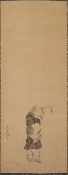Kenshu, Monk with Shrimp, c. 1600-1640. Tawaraya Sotatsu (Japanese, died c. 1640). Hanging scroll;