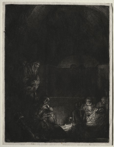 The Entombment, c. 1654. Rembrandt van Rijn (Dutch, 1606-1669). Etching, drypoint and engraving