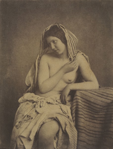 Study after Nature, c. 1853-1855. Julien Vallou de Villeneuve (French, 1795-1866). Waxed salt print