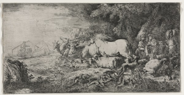 Noah and the Animals Entering the Ark, 1650-1655. Giovanni Benedetto Castiglione (Italian,
