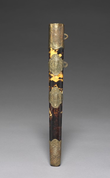 Scabbard, 19th century. Korea, Joseon dynasty (1392-1910). Metal and tortoiseshell; overall: 42.5