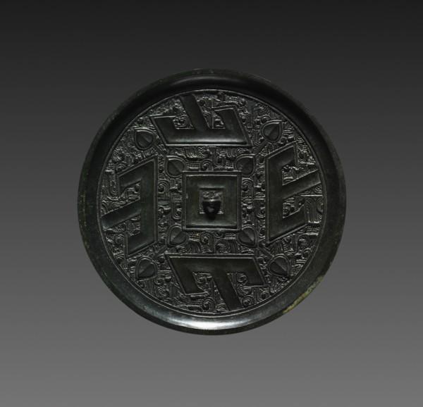 Mirror with Four T's, 300s BC. China, Warring States period (475-221 BC). Bronze; diameter: 10.4 cm