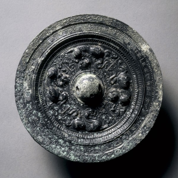 Mirror with Four Pixie, early 5th-late 6th century. China, Southern and Northern Dynasties period