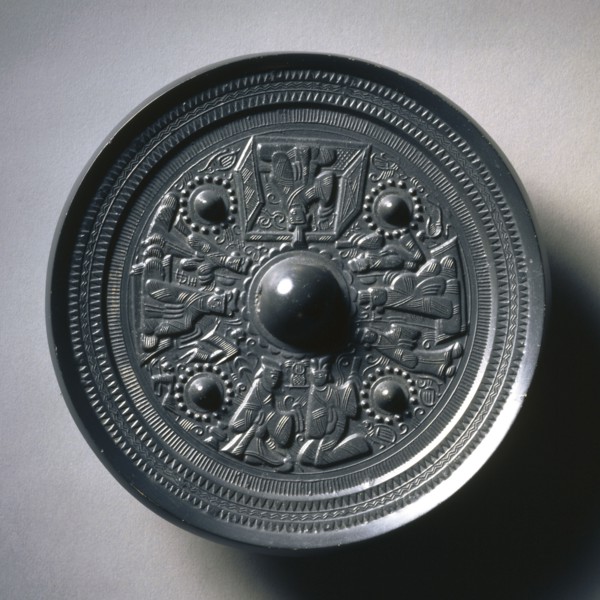 Mirror with Deities and Kings, 2nd century. China, Eastern Han dynasty (25-220). Bronze; diameter: