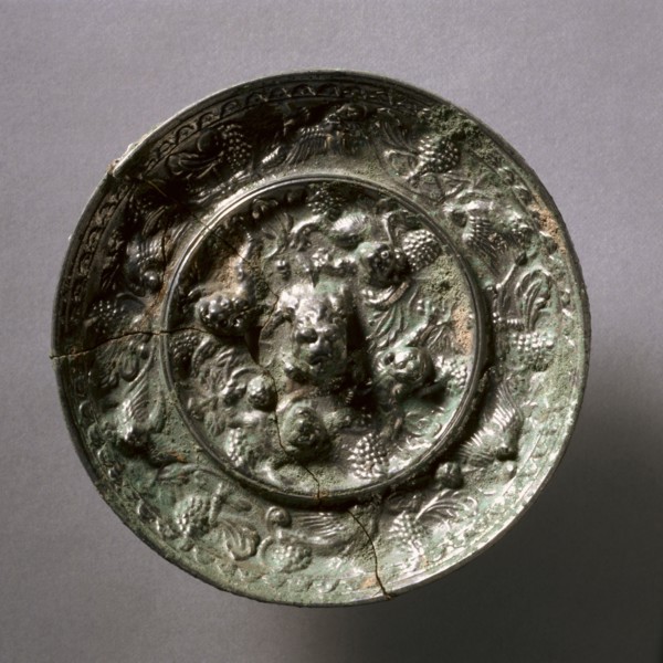 Animal-and-Grape Mirror, early 7th Century- early 10th Century. China, Tang dynasty (618-907).