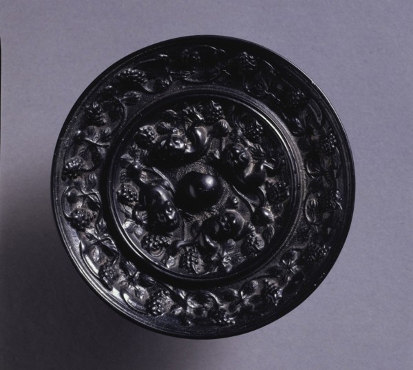 Animal-and-Grape Mirror, mid 600s. China, Tang dynasty (618-907). Bronze; diameter: 8.2 cm (3 1/4