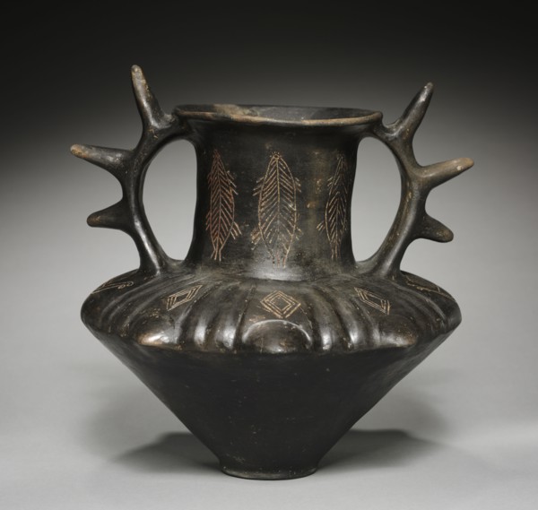 Amphora with Spiked Handles, 700-675. Italy, Latium, Italic, early 7th Century BC. Black impasto