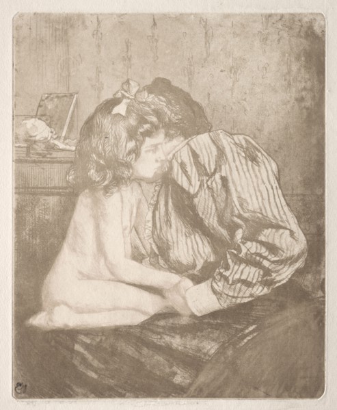Confidences, from A New Sentimental Education, 1901. Charles Maurin (French, 1856-1914). Softground