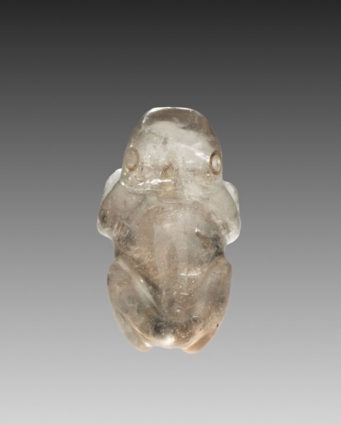 Frog Pendant, 100 BC - 300. Mexico, Guerrero, Mezcala, 2nd-3rd Century. Rock crystal; overall: 1.7