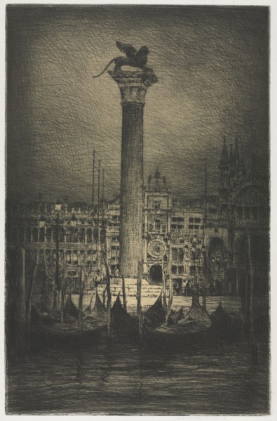 St. Mark's Piazza, 1910. Mortimer Menpes (British, 1860-1938). Etching; sheet: 51.6 x 34.6 cm (20