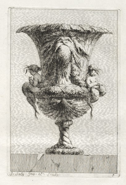 Suite of Vases:  Plate 9, 1746. Jacques François Saly (French, 1717-1776). Etching
