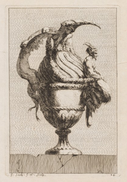 Suite of Vases:  Plate 24, 1746. Jacques François Saly (French, 1717-1776). Etching