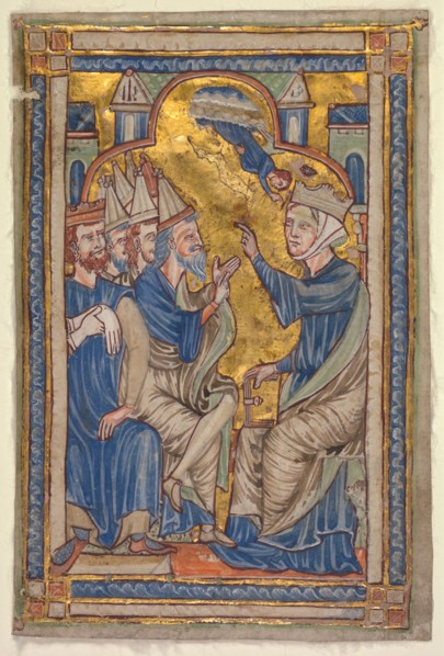 Miniature from a Compendium of Saints' Lives: Saint Catherine of Alexandria Disputing with the