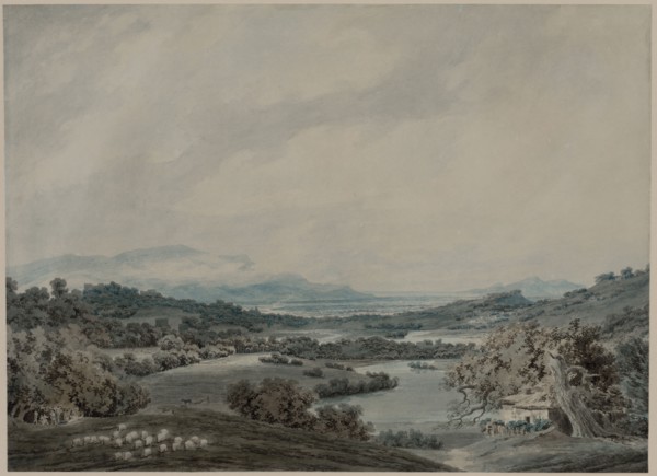 Italian Landscape, c. 1790-1792. John Robert Cozens (British, 1752-1797). Watercolor over graphite;