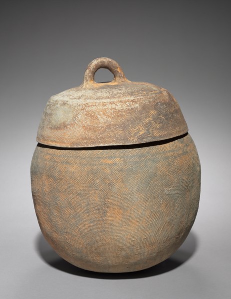 Jar with Loop Handle, 200s-300s. Korea, Three Kingdoms period (57 BC-AD 668). Earthenware; overall: