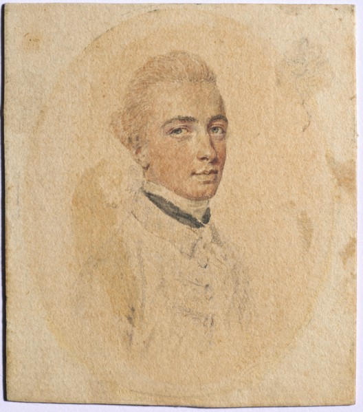 Portrait of a Man, c. 1775. John I Smart (British, 1741-1811). Gray, red, and purple wash and