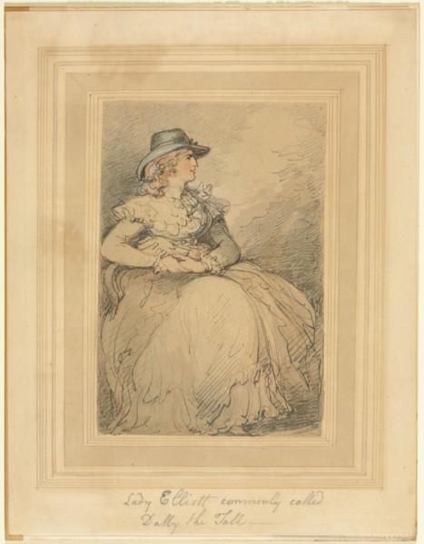 Lady Elliott, Commonly Called Dolly The Tall, 1775/1827. Thomas Rowlandson (British, 1756-1827).