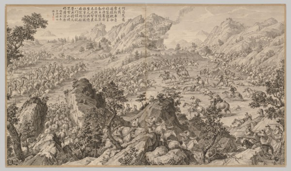Battle at A'erchu'er: from Battle Scenes of the Quelling of Rebellions in the Western Regions, with