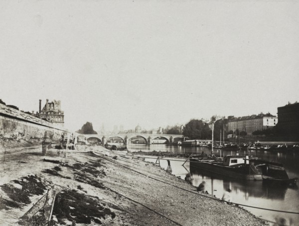 View from the Pont de la Concorde, 1852. Charles Henri Plaut (French). Fonteny salt print from wet