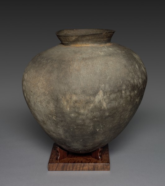 Storage Jar: Sueki ware, 700s. Japan, Nara period (710-794). Stoneware with incised and impressed