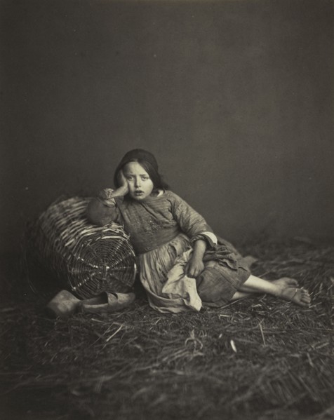 Study of a Young Peasant Girl, c. 1860. Unidentified Photographer. Albumen print from wet collodion
