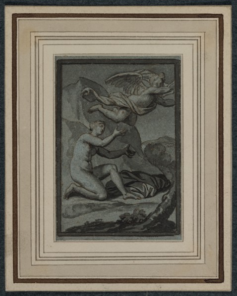 Mythological Scene, 1600s?. Louis Cheron (French, 1660-1713). Pen and brown ink and brush and gray
