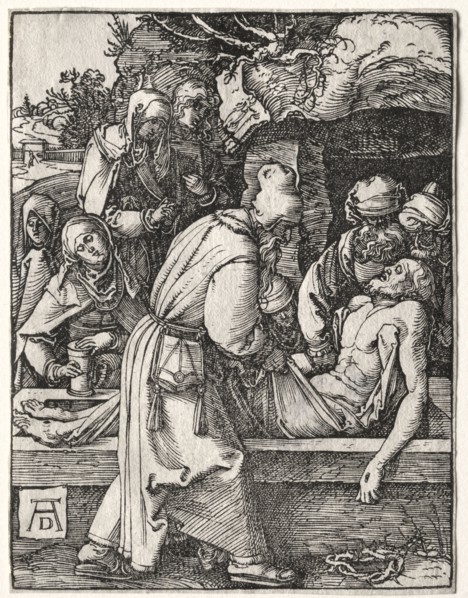 Small Passion: The Deposition. Albrecht Dürer (German, 1471-1528). Woodcut; sheet: 12.7 x 9.7 cm (5