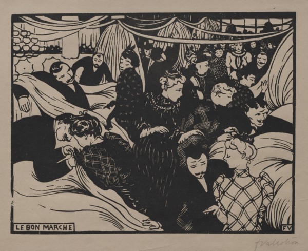 Bon Marché, 1893. Félix Vallotton (French, 1865-1925). Woodcut; sheet: 26.2 x 33.7 cm (10 5/16 x 13