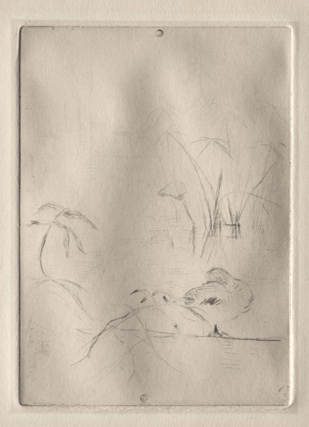 The Duck, 1888-90. Berthe Morisot (French, 1841-1895). Etching and drypoint