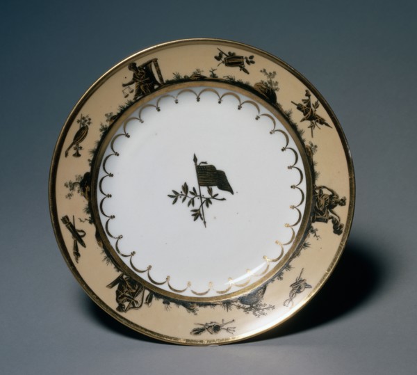 Dinner Plate, c.1805. Probably by Guérhard et Dihl (French). Porcelain; diameter: 23 cm (9 1/16 in