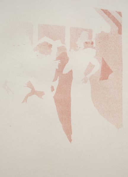 Sagot's Gallery, 1898. Georges Alfred Bottini (French, 1874-1907). Color separation proof in red;
