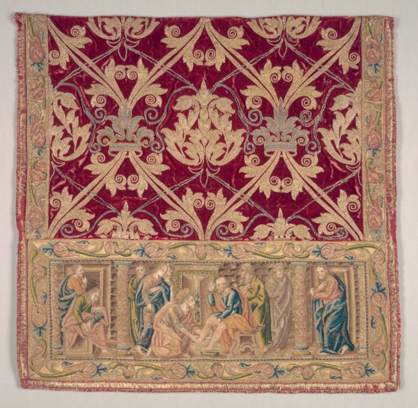 Embroidered Sleeve from a Dalmatic, 1500-1525. Italy, Florence, 16th century. Silk, gold and silver