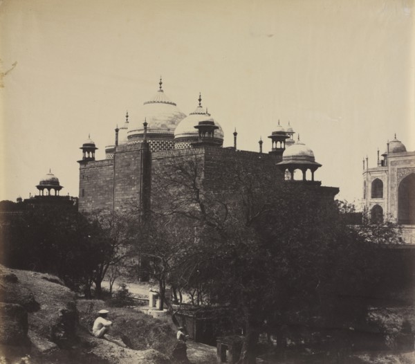 Taj Mahal, Back View of the Rest-House, with Figure, c. 1858-1862. John Murray (British, 1809-1898)