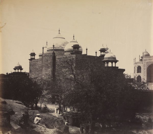 Taj Mahal, Back View of the Rest-House, with Figure, c. 1858-1862. John Murray (British, 1809-1898)