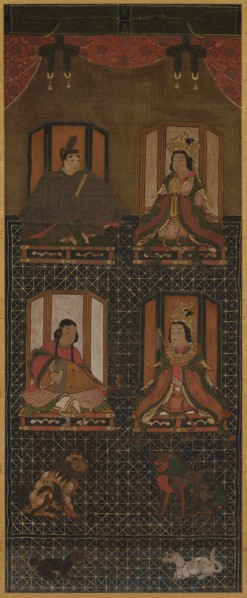 Koya Myojin (Mandala of the Four Deities of Mt. Koya), 16th century. Japan, Muromachi period