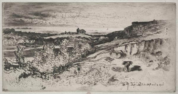 The Chapel Saint-Michel at l'Estre, 1881. Félix Hilaire Buhot (French, 1847-1898). Etching,