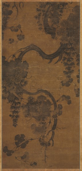 Grapes, 1400s-1500s. Korea or Japan, Joseon period (1392-1910) or Muromachi Period (1392-1573).
