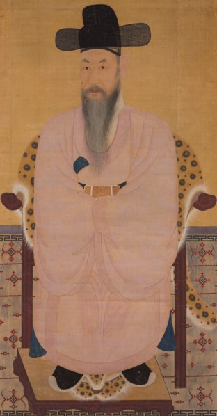Portrait of an Official, 1700s-1800s. Korea, Joseon dynasty (1392-1910). Ink and color on silk;