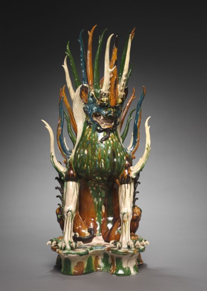 Tomb Guardian with Animal Head, early 700s. China, probably Shaanxi province, Xi'an, Tang dynasty