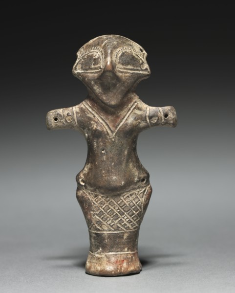 Vinca Idol, 4th millennium BC. Serbia, Vinça culture, Neolithic Era. Fired clay with paint;