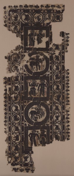 Curtain Panel with Scenes of Merrymaking, 500s. Egypt, Byzantine period, 6th Century. Tapestry