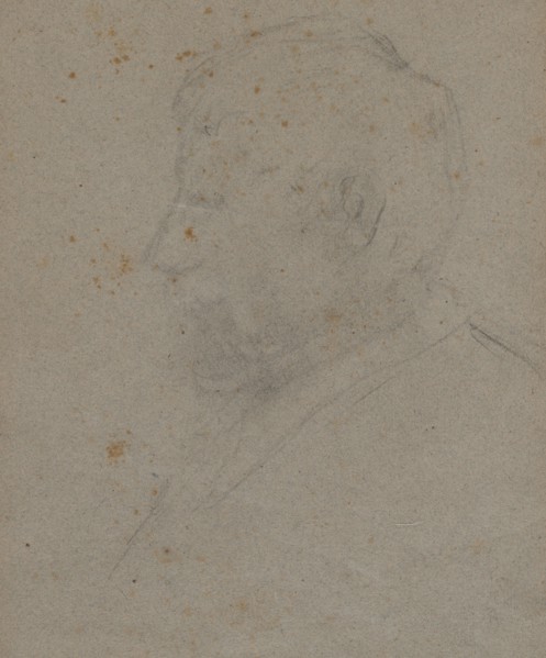 Profile Bust of a Man (verso), 1870s. Paul Gauguin (French, 1848-1903). Graphite; sheet: 26.8 x 20